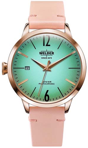 Женские часы WELDER WRC107 классические, круглые, зеленые и гарантией 12 месяцев