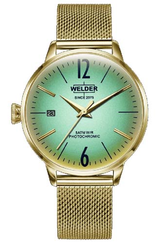 Женские часы WELDER WRC722 классические, круглые, зеленые и гарантией 12 месяцев