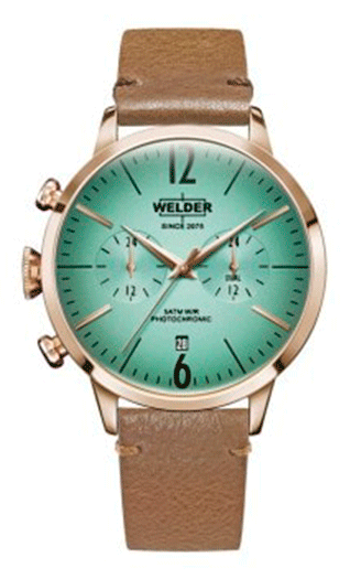 Часы WELDER WWRC211 классические, круглые, зеленые и гарантией 12 месяцев