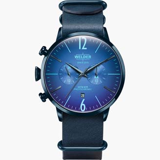 Мужские часы WELDER WWRC504 классические, круглые, синий и гарантией 12 месяцев