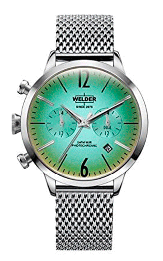 Годинник жіночий WELDER WWRC601 класичний, круглий, зелені та гарантією 12 місяців