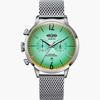 Мужские часы WELDER WWRC802 классические, круглые, зеленые и гарантией 12 месяцев