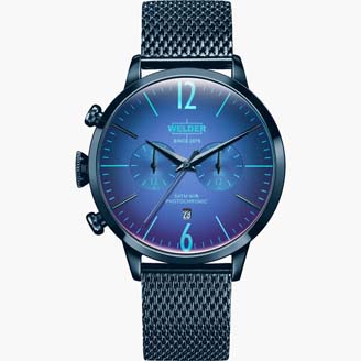 Мужские часы WELDER  WWRC803 классические, круглые, синий и гарантией 12 месяцев