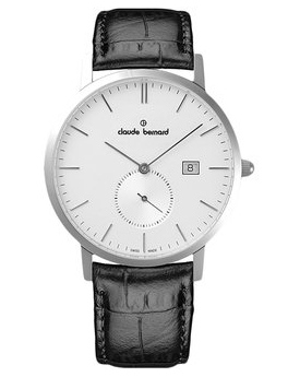 Мужские часы CLAUDE BERNARD 65003 3 AIN классические, круглые, белые и гарантией 24 месяца