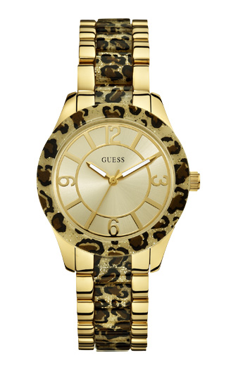 Часы женские Guess W0014L2 fashion, круглые, золото и гарантией 24 месяца