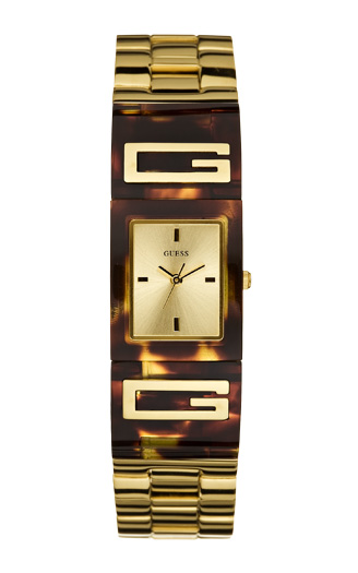 Женские часы Guess W12107L1 fashion, прямоугольные, золото и гарантией 24 месяца