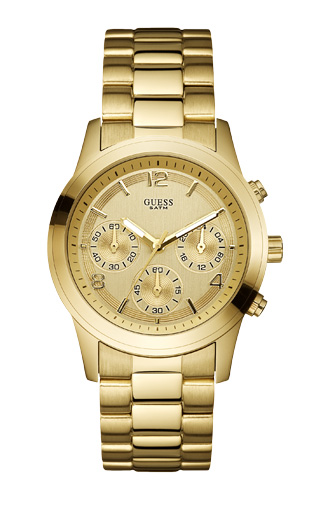 Женские часы Guess W13552L1 спортивные, круглые, золото и гарантией 24 месяца