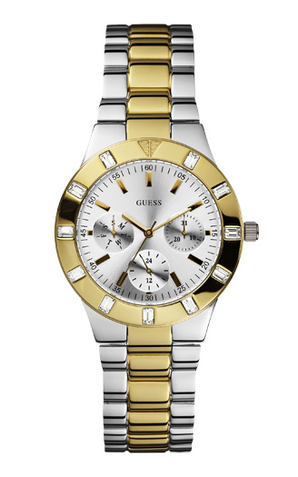 Женские часы Guess W14551L2 спортивные, круглые, металлик и гарантией 24 месяца