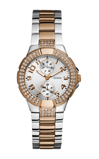 Женские часы Guess W15072L2 спортивные, круглые, металлик и гарантией 24 месяца