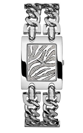 Женские часы Guess W80048L2 fashion, прямоугольные, металлик и гарантией 24 месяца