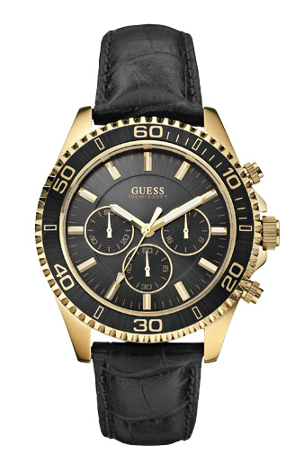 Часы мужские Guess W0171G3 спортивные, круглые, черные и гарантией 24 месяца