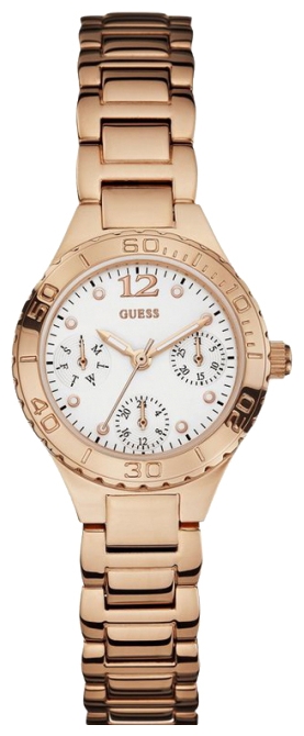 Годинник жіночий GUESS W0355L2 спортивний, круглий, білий та гарантією 24 місяці