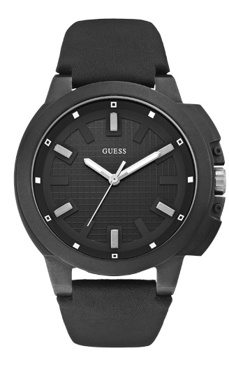 Часы мужские GUESS W0382G1 fashion, круглые, черные и гарантией 24 месяца
