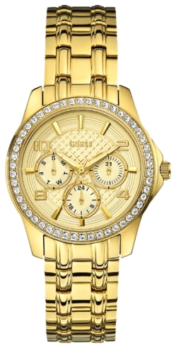 Женские часы GUESS W0403L2 спортивные, круглые, золото и гарантией 24 месяца