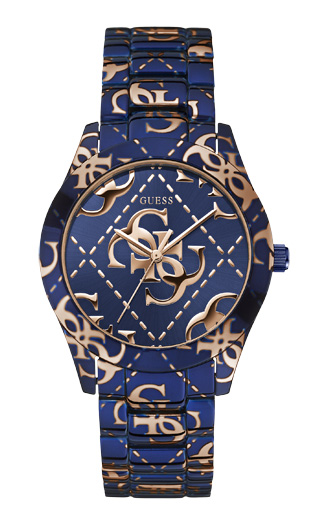 Женские часы GUESS W0472L1 fashion, круглые, синий и гарантией 24 месяца