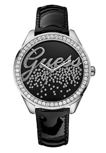 Часы женские Guess W60006L5 fashion, круглые, черные и гарантией 24 месяца
