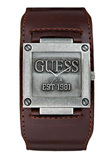 Часы мужские Guess W90025G1 fashion, квадрат, металлик и гарантией 24 месяца