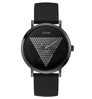 Мужские часы GUESS W1161G2 fashion, круглые, черные и гарантией 24 месяца